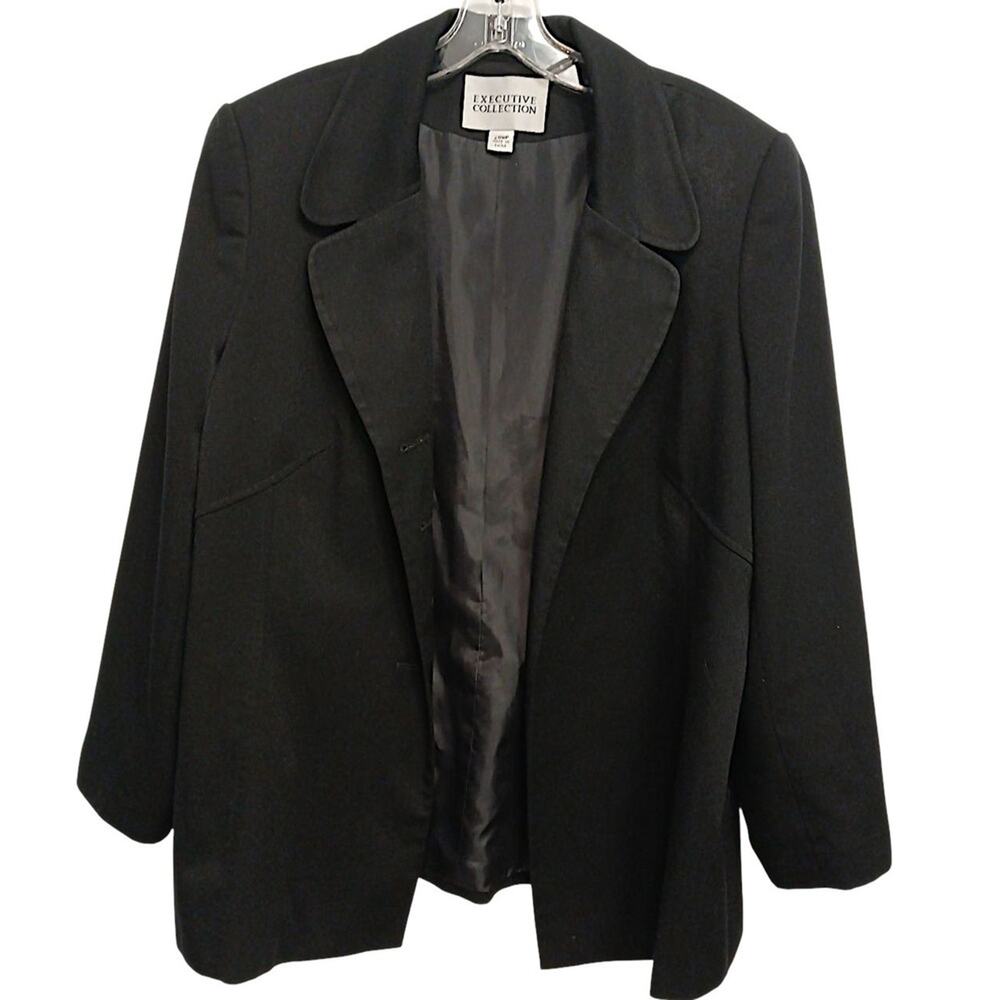 Executive Collection Suit Jacket Blazer Plus Sz 20 WP Black Professional Office